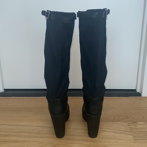 Torrid Black Knee High Lug Platform Boot - Picture 6 of 6